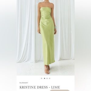 KRISTINE DRESS RUNAWAY THE LABEL LIME ISO